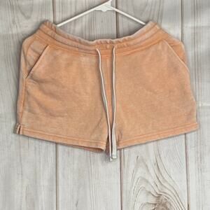 Fashion Nova Orange Fleece Lining Shorts Size Small